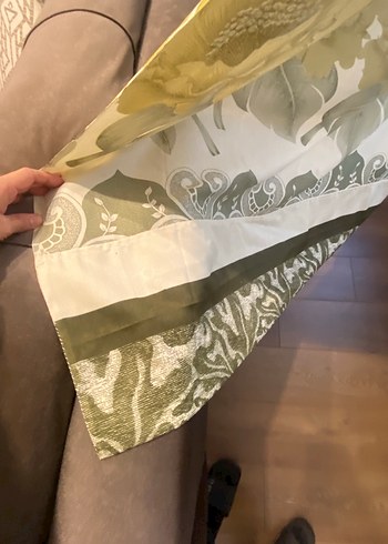 Çiçek Desenli vintage fon Perde - Görsel 2