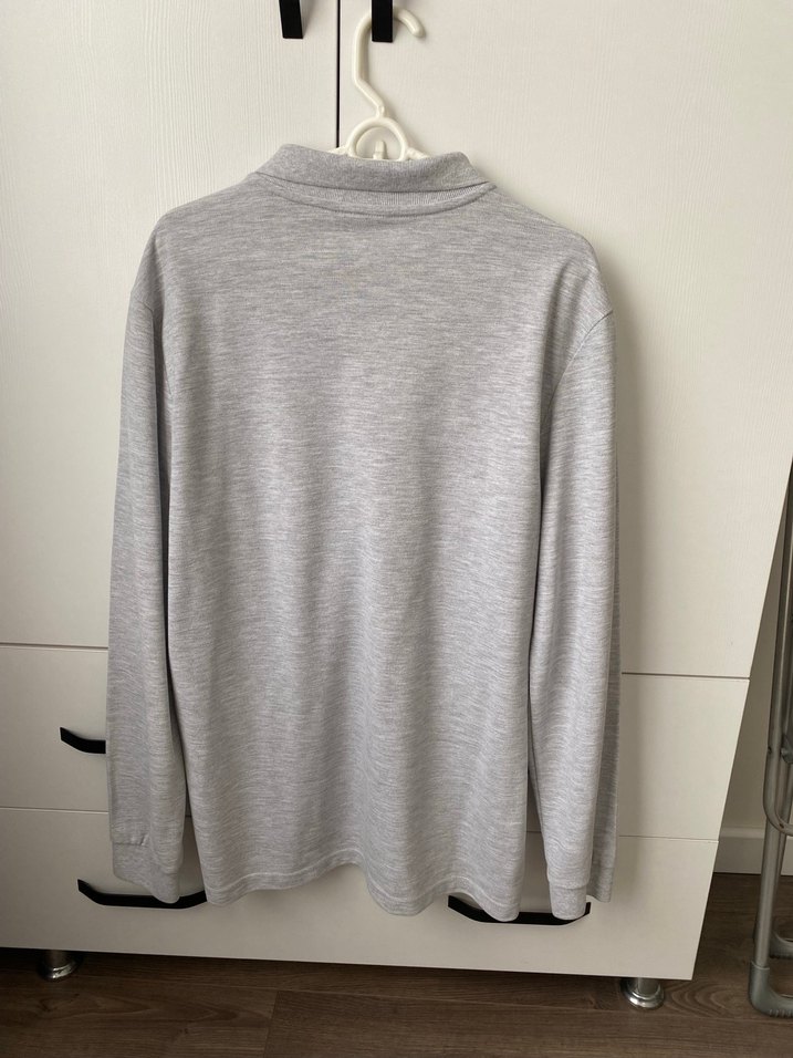 Lcw Gri Uzun Kollu Polo Tişört - Görsel 2