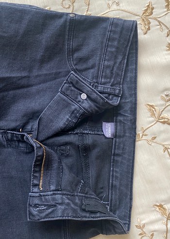 siyah çocuk  Bol Kesim Kot Pantolon - Görsel 2