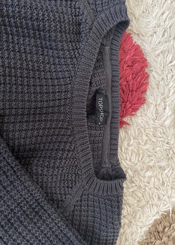 Kadın Gri Örgü Uzun Kollu Triko - Görsel 2