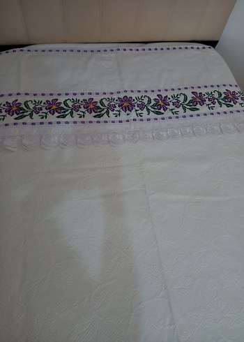 Kanaviçe işlemeli Pike takımı - Görsel 8