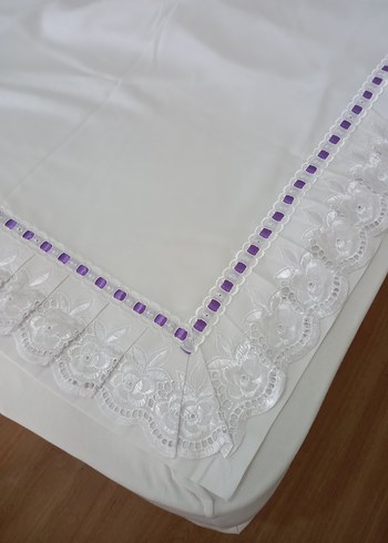 Kanaviçe işlemeli Pike takımı - Görsel 9