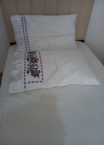 Kanaviçe işlemeli Pike takımı - Görsel 4