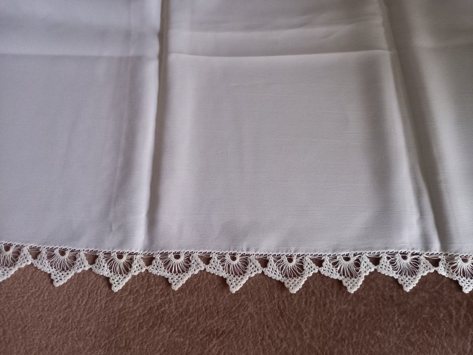 İğne Oyası Beyaz Namaz ve mevlüt örtüsü 2 adet - Görsel 2