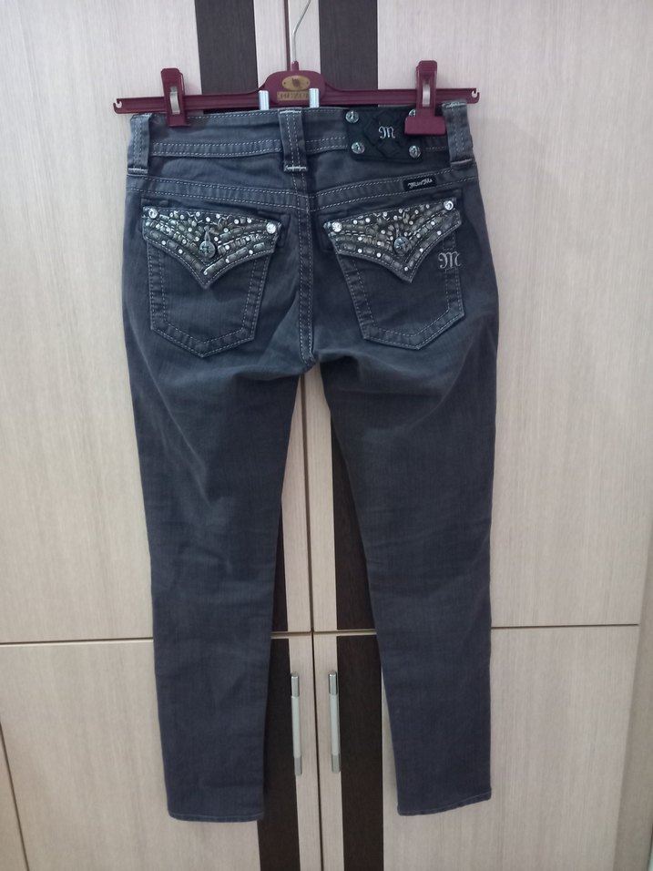 Miss Me Taşlı Gri Denim Jean — görsel 3/12