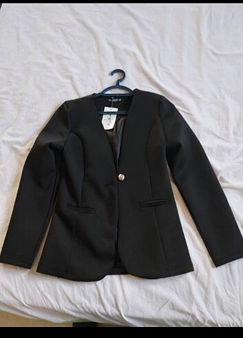 l Beden Siyah blazer ceket 