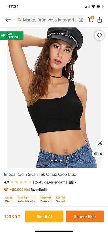 Tek omuz crop