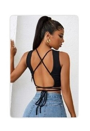 Sırt dekolteli crop
