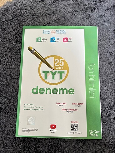 Üç Dört Beş Yayınları TYT Fen Denemesi
