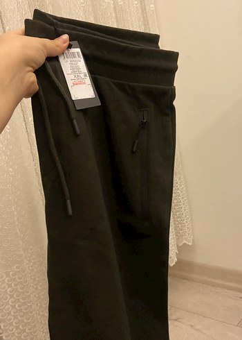 Siyah Fermuarlı erkek Eşofman Altı şort