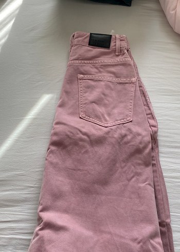 Bershka Pembe Midi Kadın Kot Pantolon