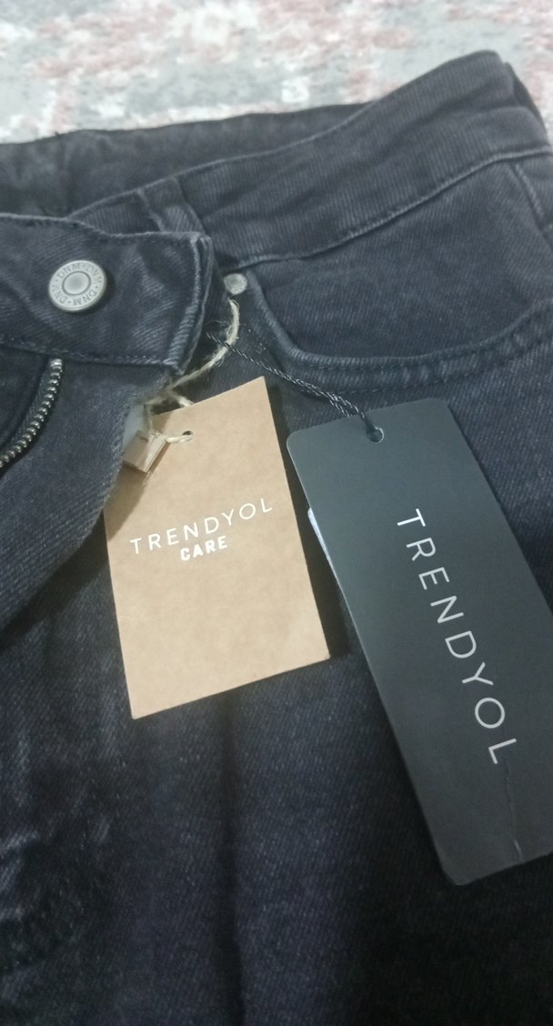 Siyah Regular Fit Midi Denim Kadın Jean - Görsel 2