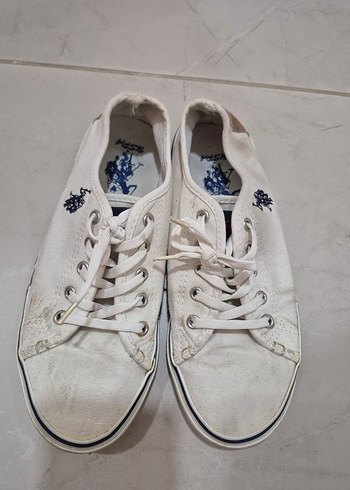 U.S. Polo Assn. Beyaz Kadın Spor Ayakkabı - Görsel 4