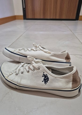 U.S. Polo Assn. Beyaz Kadın Spor Ayakkabı - Görsel 9