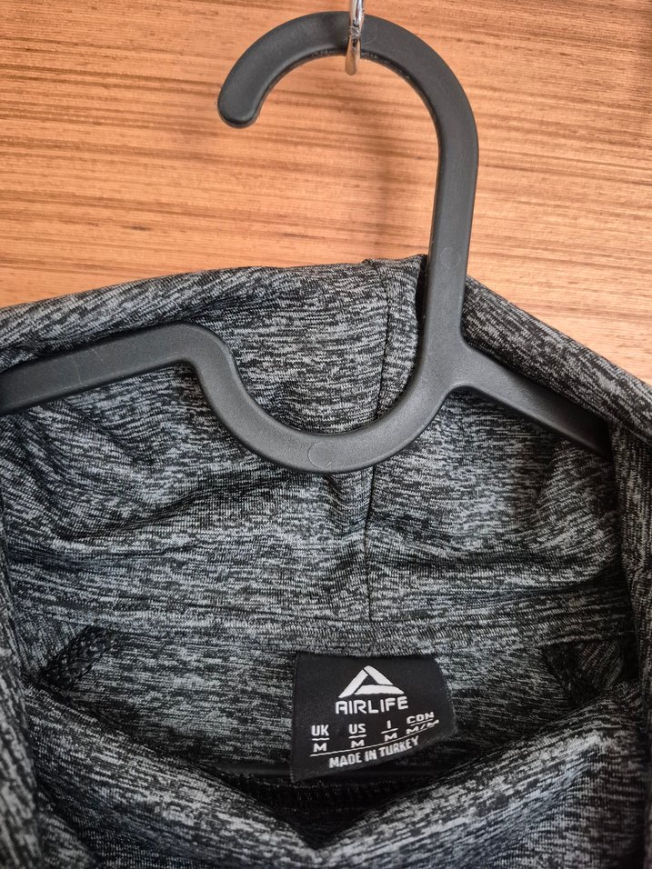 Gri Kadın Yüksek Yakalı Triko Sweatshirt - Görsel 3