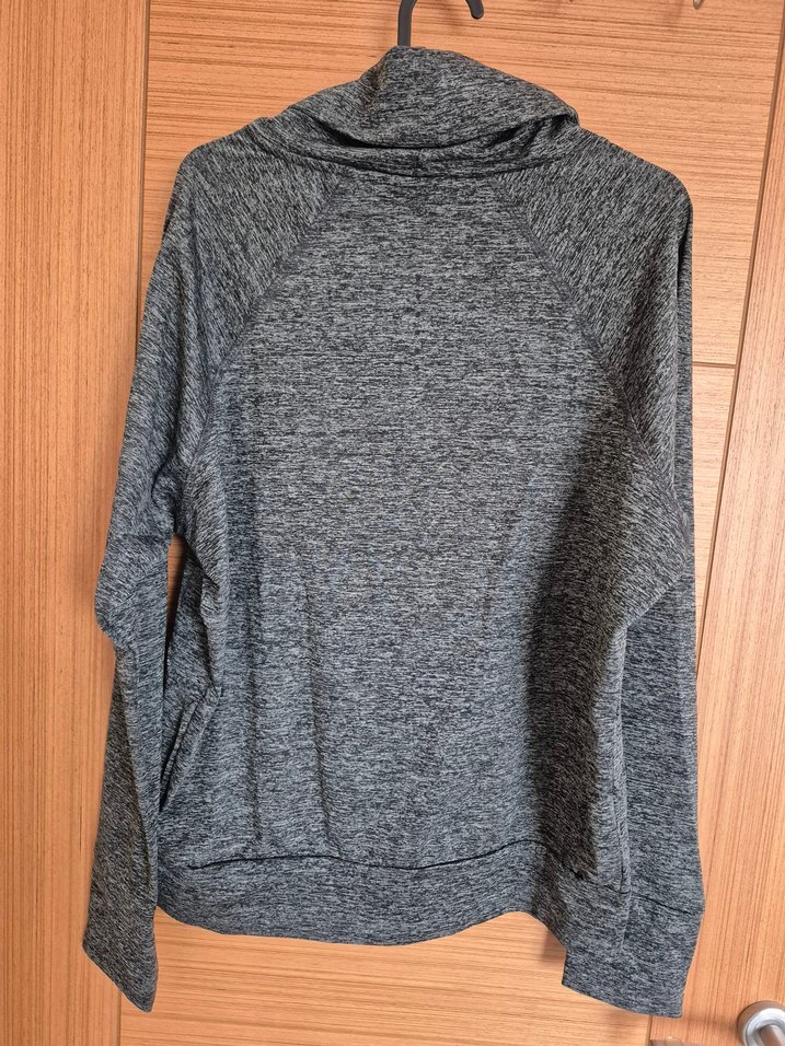 Gri Kadın Yüksek Yakalı Triko Sweatshirt - Görsel 4