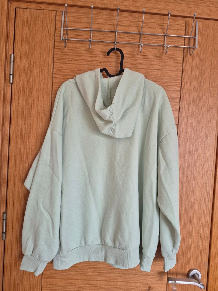 Mavi Baskılı Kapüşonlu Kadın Sweatshirt - Görsel 3