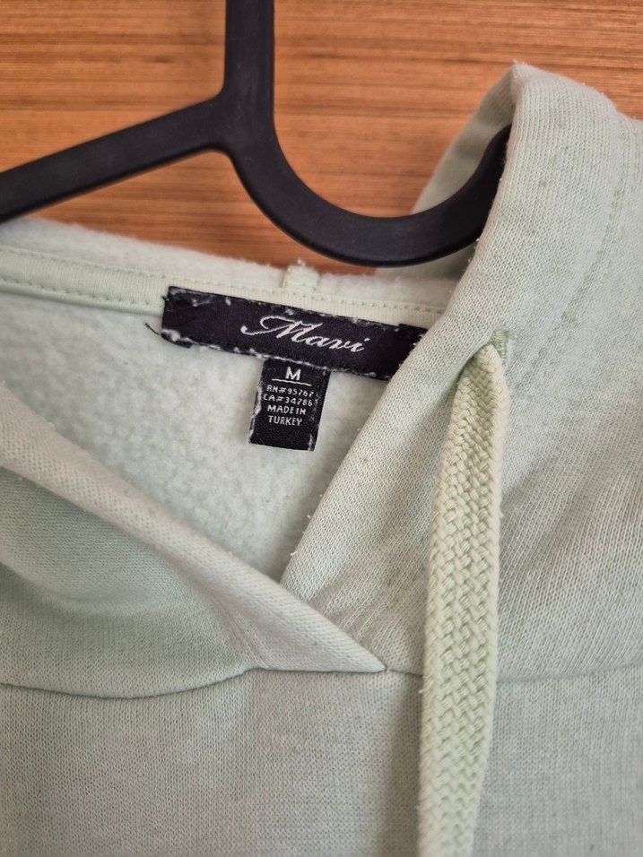 Mavi Baskılı Kapüşonlu Kadın Sweatshirt - Görsel 2