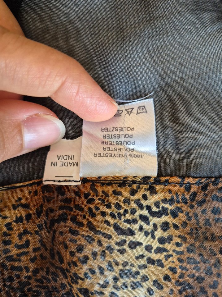 Kahverengi Kenarlı Siyah Bohem pareo - Görsel 2