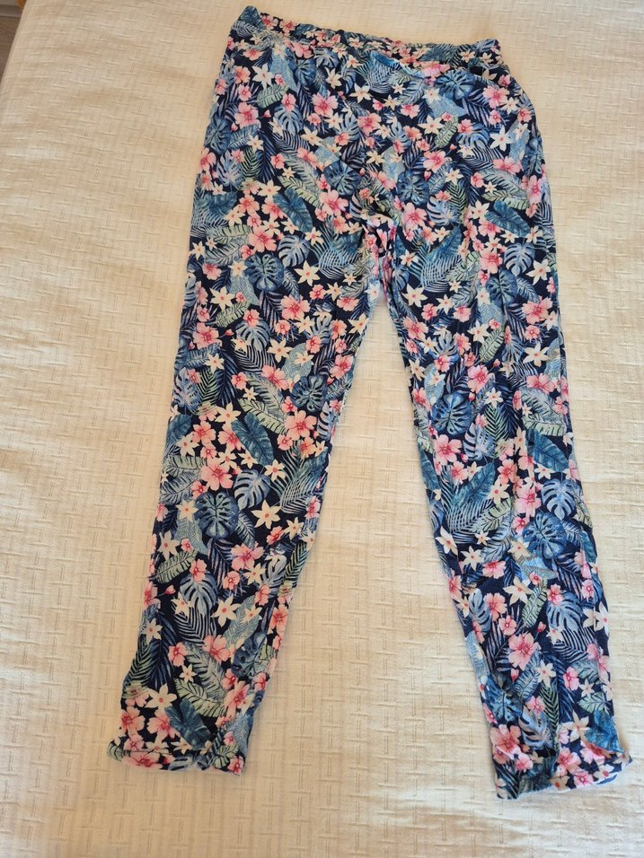 Bohem Tarz Pastel Renkli Midi Kadın günlük Pantolon - Görsel 2