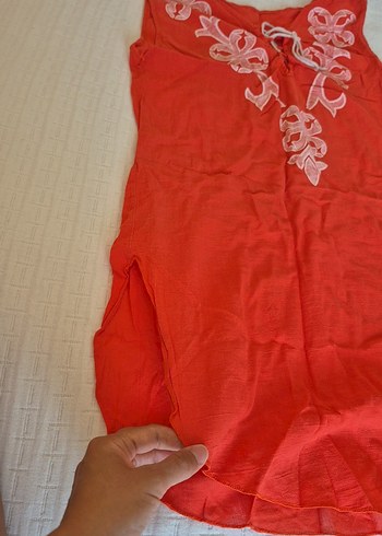 turuncu Nakışlı Bohem bikini üstü - Görsel 3