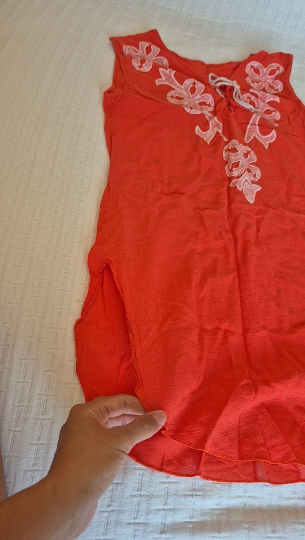 turuncu Nakışlı Bohem bikini üstü - Görsel 3