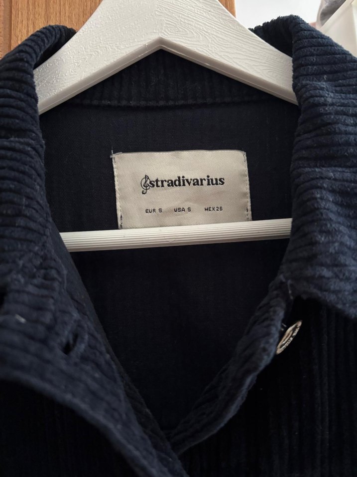 Düğmeli Lacivert Kadın Kadife Ceket - Görsel 2