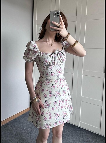 Diğer coquette çiçekli elbise yaz elbisesi