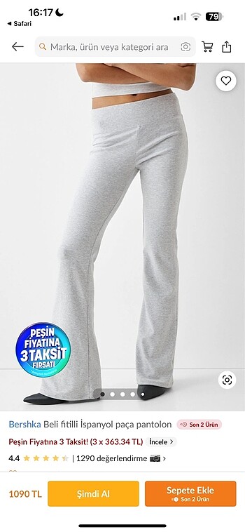 bershka ispanyol paca tayt