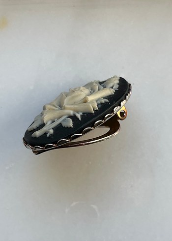 Diğer Vintage Fransız Cameo Gül Broş