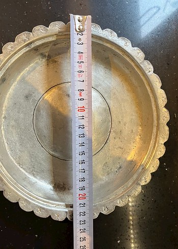 Antika Osmanlı Bakır Sahan - Görsel 5