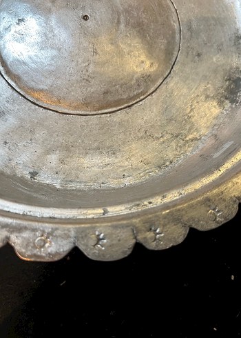 Antika Osmanlı Bakır Sahan - Görsel 4