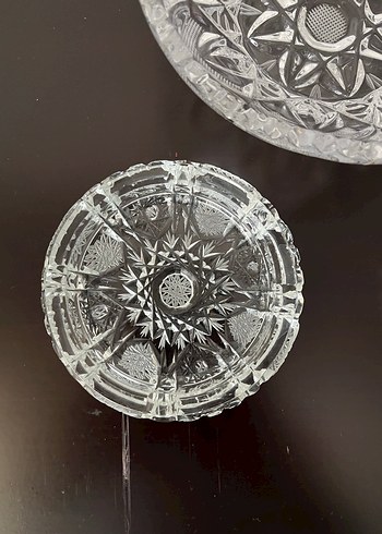 Diğer Kesme Bohem Çiçek Desenli Şekerlik ve Kül Tablası