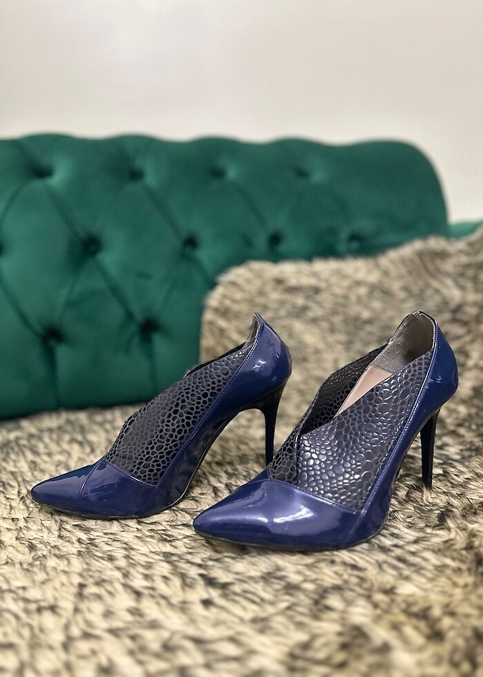 Stiletto lacivert - Görsel 3
