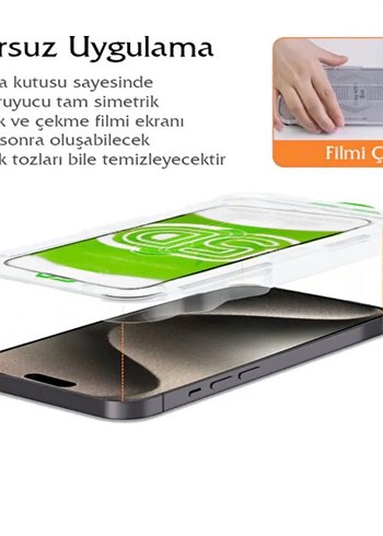 Iphone 15 Pro Max 5D Telefon Ekran Koruyucu - Görsel 4