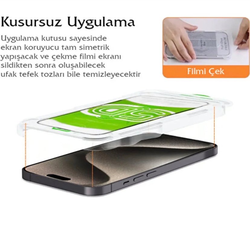 Iphone 15 Pro Max 5D Telefon Ekran Koruyucu - Görsel 4