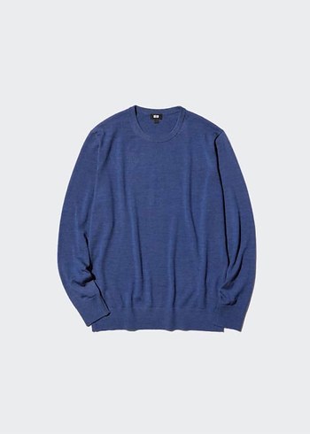 Uniqlo Erkek Lacivert Yün Sweatshirt - Görsel 2