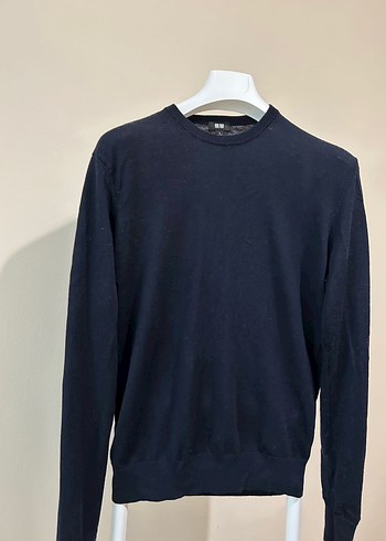 Uniqlo Erkek Lacivert Yün Sweatshirt - Görsel 8
