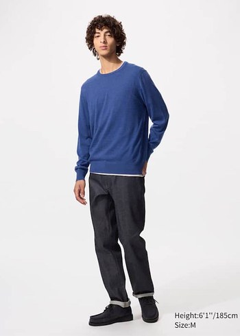Uniqlo Erkek Lacivert Yün Sweatshirt - Görsel 3