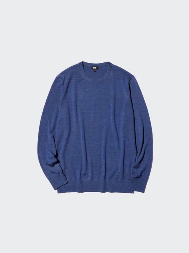 Uniqlo Erkek Lacivert Yün Sweatshirt - Görsel 2
