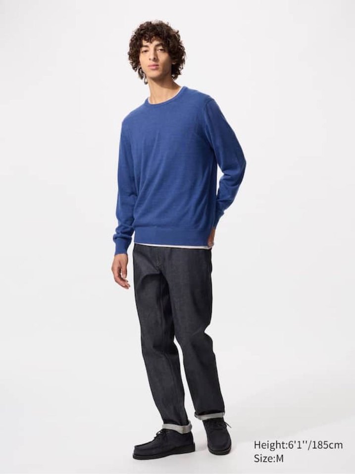 Uniqlo Erkek Lacivert Yün Sweatshirt - Görsel 3