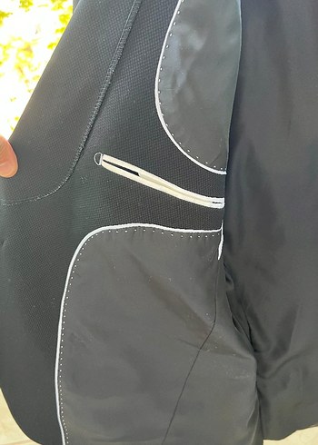 Fermuarlı Siyah Biker Stil Tuxedo - Görsel 5