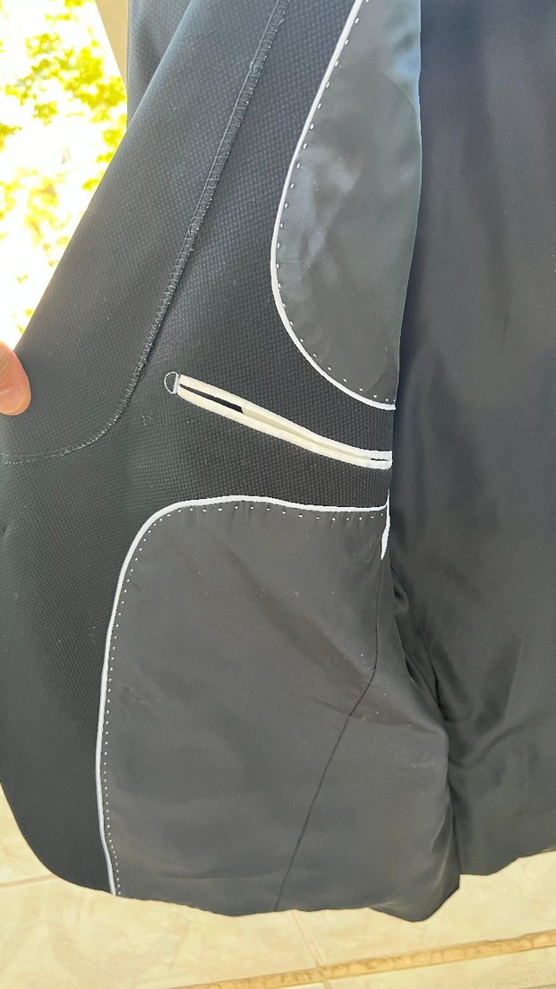 Fermuarlı Siyah Biker Stil Tuxedo - Görsel 5