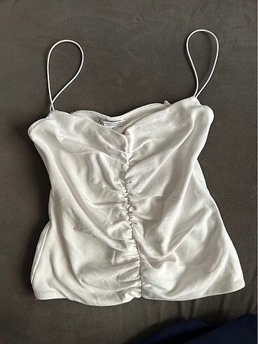 Zara beyaz askılı crop