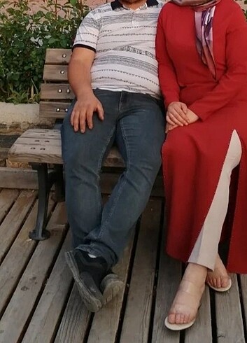40 Beden turuncu Renk Elbise 