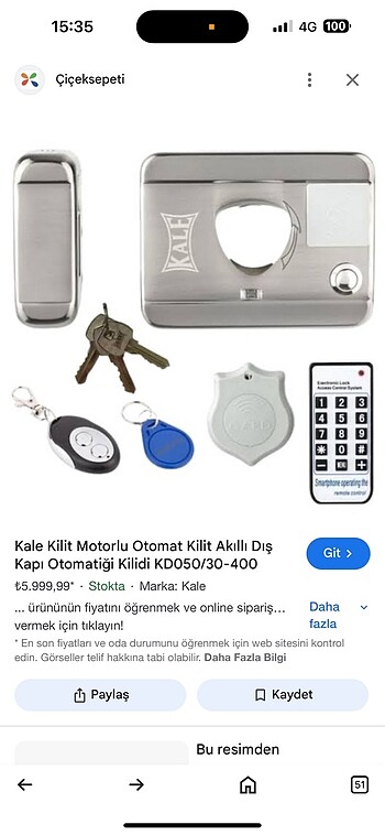 Diğer Orijinal kale kilit otomat