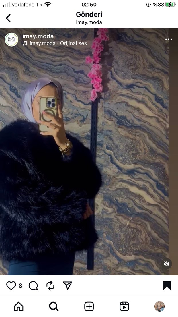 Siyah Kürk Detaylı Midi Boy Goth Mont - Görsel 2