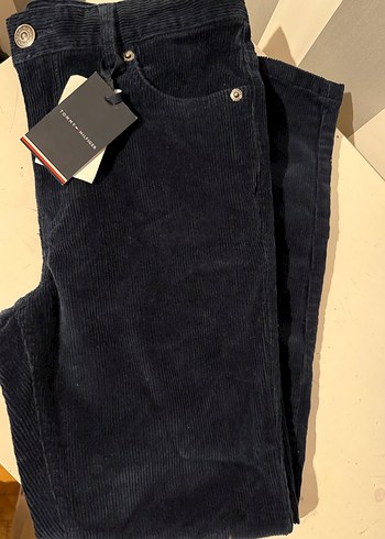 Tommy hilfiger Lacivert kadife Pantolon