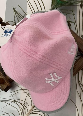 Pembe Kadın Polar Şapka Velcro Ayarlı