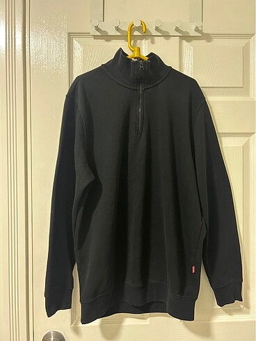 siyah fermuarlı sweatshirt